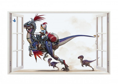 Sticker decorativ cu Dinozauri, 85 cm, 4260ST foto