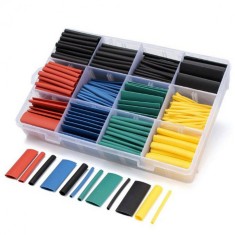 Set 530 tuburi termocontractibile, FAC, pentru izolare cabluri, Multicolor