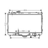 Radiator racire Kia Carens (Fj), 04.2002-04.2006, Motorizare 1, 8 93kw Benzina, tip climatizare Cu/fara AC, cutie automata, dimensiune 658x430x26mm,