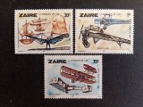 Serie filatelică Istoria Aviației &amp; Pionierii Zborului / Zair (1978) - A583