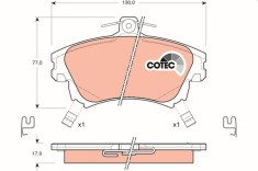 TRW GDB1313 COTEC set placute frana,frana disc