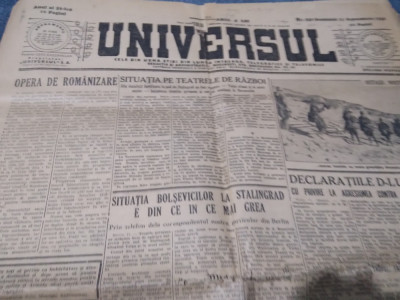 ZIARUL UNIVERSUL 13 OCTOMBRIE 1942 foto