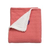 Cumpara ieftin Paturica Lux Sherpa pentru bebelusi 75 x 100 cm Pink Clevamama 3482 for Your BabyKids