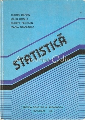 Statistica Pentru Comert Si Turism - Tudor Baron, Mihai Korka