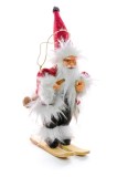 Decoratiune de Craciun Mos Craciun pe schiuri, 18 cm, MagicHome