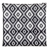 Perna pentru scaun cu imprimeu romb,negru,38x38 cm