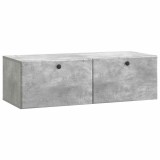 vidaXL Oglindă TV montată pe perete Gri Beton 98 x 41 x 30 cm 899208