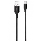 Cablu Date si Incarcare USB-A - USB-C XO Design NB143, 18W, 2m, Negru