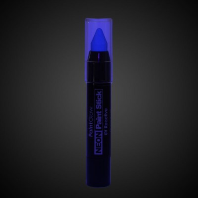 Creion makeup UV neon, stick bodypainting , PaintGlow - Albastru UV foto