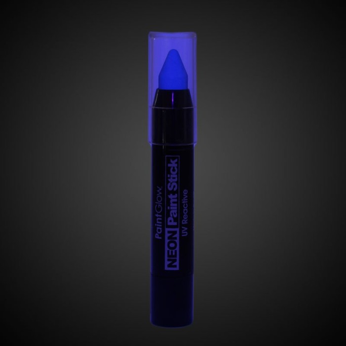 Creion makeup UV neon, stick bodypainting , PaintGlow - Albastru UV