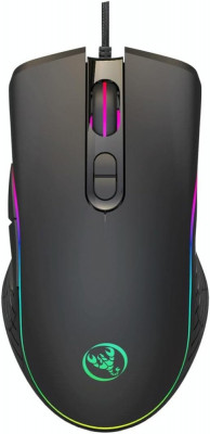 Mouse Nou pentru Gaming, HXSJ A867, 6400dpi, 7 Butoane, RGB, Negru, Cu Fir NewTechnology Media foto