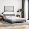 VidaXL Cadru de pat, Dover, gri deschis, 160x200 cm, textil 373205
