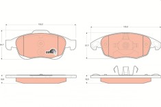 TRW GDB1690 COTEC set placute frana,frana disc