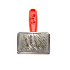 Perie tesala crom caini si pisici 14x9 cm