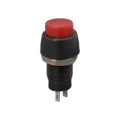 Intrerupator cu apasare 1 circuit 2A 250V OFF-ON rosu cu retinere