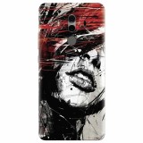 Husa silicon pentru Huawei Mate 10, Byroglyphics Woman Drawing