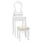 vidaXL Set masă de toaletă cu taburet alb 50x59x136 cm lemn paulownia 289310