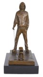 Street Thug-statueta din bronz cu soclu din marmura PAB058