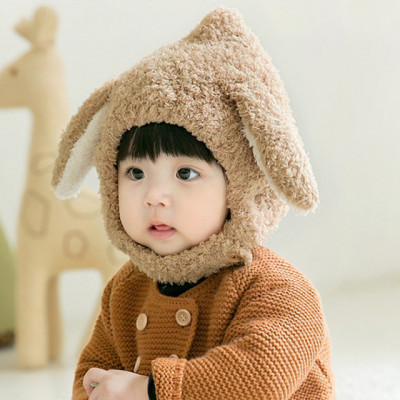 Caciulita maro pentru bebelusi - Bunny (Marime Disponibila: 6-9 luni (Marimea foto