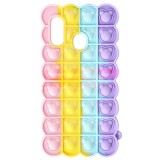Husa Silicon Pop IT Bear Rainbow Samsung Galaxy A20e - Protectie Telefon Copii, Antistres