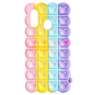 Toc silicon Pop IT Bear Samsung Galaxy A20e Rainbow foto