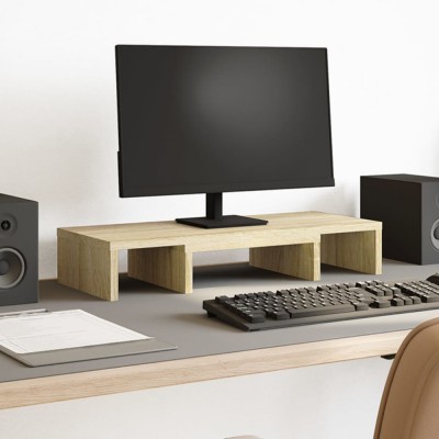vidaXL Suport monitor reglabil stejar sonoma 60x24x10,5 cm lemn foto