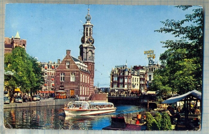 AD 760 C. P. VECHE - AMSTERDAM -LA TOUR DE LA MONNAIE - OLANDA -CIRCULATA 1961