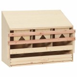 Cumpara ieftin Cuibar gaini cu 3 compartimente, 72x33x54 cm, lemn masiv pin