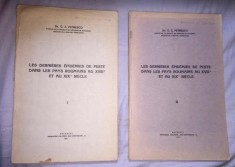 Les derni&egrave;res &eacute;pid&eacute;mies de peste dans les Pays Roumains... 2 vol/ G. Z. Petresco