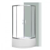 Cumpara ieftin Cabină de duș curbată Spirit Deep 90x90 cm cu cădiță ad&acirc;ncă