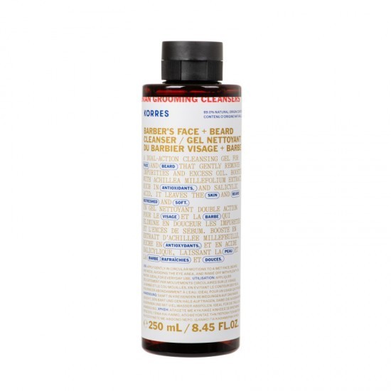 Gel de curățare revigorant Korres Athenian Grooming pentru față și barbă 250 ml