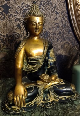 Sculptura de dimensiuni mari Budhha bronz masiv foto