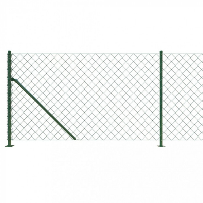 Gard plasa de sarma cu bordura, verde, 1x25 m GartenMobel Dekor