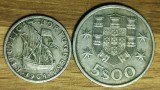 Portugalia - set de colectie - 2.5 + 5 escudos 1964 &amp; 1976 - superbe barci panze, Europa