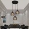Greelustr Candelabru HQ-NYDDY3H, Candelabru din otel si cristal, modern, negru
