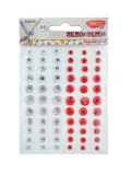 Diamante Decorative AA Bling Bling Daco Art, 66 Bucati, Alb-Roz, Autoadezive, Scrapbooking, Decoratiuni