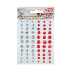 Diamante AA Bling Bling - set 66 bucati - Alb-roz