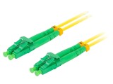 Patch cord fibră optică LC/APC - 1m, galben, LSZH, LANBERG