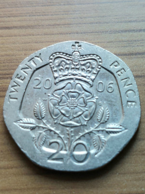 Moneda Anglia Twenty Pence 2006 foto
