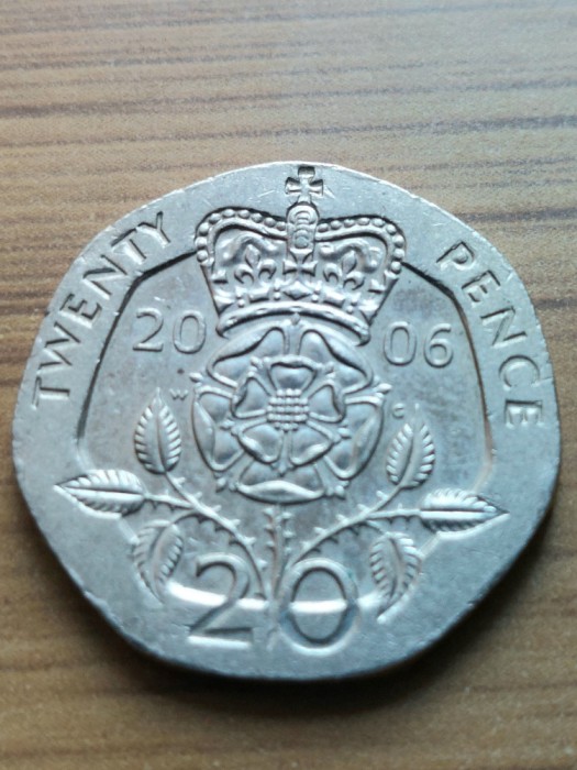 Moneda Anglia Twenty Pence 2006