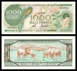 BURUNDI █ bancnota █ 1000 Francs █ 1989 █ P-31d █ UNC █ necirculata