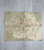 Harta Cailor Ferate Romane 1938, 47&times;36 cm