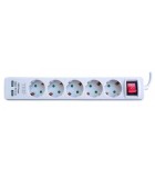 Prelungitor 5m 5 prize Schuko +2 iesiri USB 2.1A +intrerupator 3x1mm, Ted