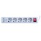 Prelungitor 5m 5 prize Schuko +2 iesiri USB 2.1A +intrerupator 3x1mm 10A 2300W TED