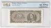 Bancnota 20 Lei 1950 PCGS 66 UNC, Romania, Bancnota Gradata