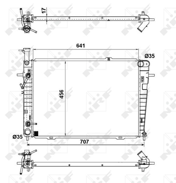 NRF 53342 EASY FIT Radiator, racire motor
