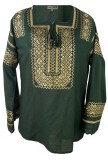 Bluza tip ie dama RBIB, marime 2XL, verde/auriu