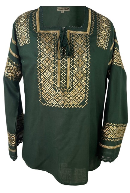 Bluza tip ie dama RBIB, marime 2XL, verde/auriu