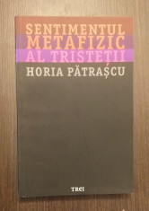 SENTIMENTUL METAFIZIC AL TRISTETII - HORIA PATRASCU - DEDICATIE SI AUTOGRAF foto