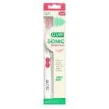 Periuță De Dinți Electrică Sonică, Sunstar GUM, Sonic Sensitive Toothbrush, Curățare Delicată Dinți, Protecție Gingii Sensibile, 1 buc